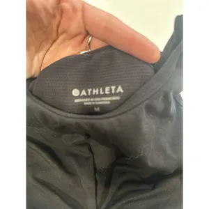 Athleta Women Black Twist Front Crop Top Athletic Top Size Medium T0999 thumbnail 4