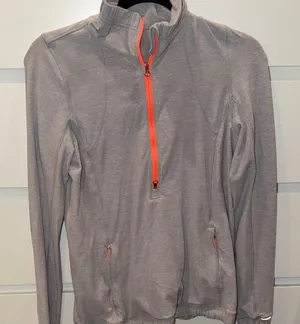 Lululemon 1/2 Zip Forthright Jacket Gray Mock Neck Running Scuba Women thumbnail 1
