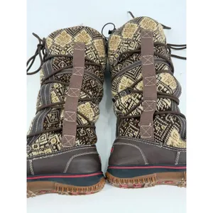 Pajar Winter Boots Women 7.5 Brown Fair Isle Apres Ski Duck Boots thumbnail 8