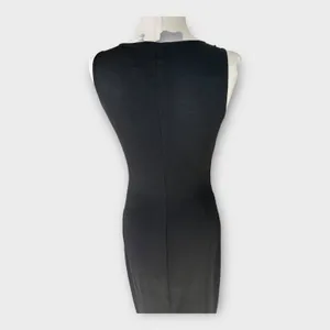 Vintage 90s City Triangles Sleeveless Beaded Maxi Dress Goth Punk Witchy Medium thumbnail 4