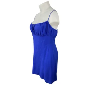 Aritzia Sunday Best Delilah Blue Sleeveless Mini Tank Flare A-Line Slip Dress XL thumbnail 2
