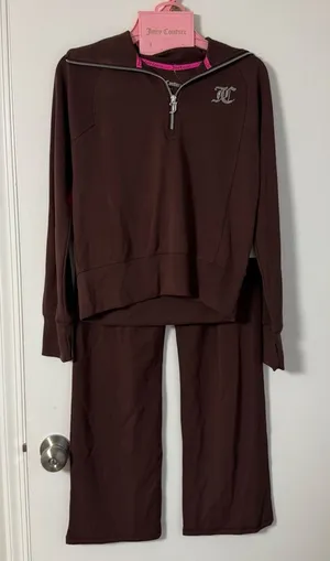 Juicy Couture sport brown sugar Chocolate Lounge Set / sweatshirt & leggings S thumbnail 1