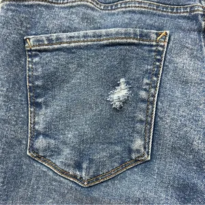 NWT a.n.a size 10p high rise straight Blue denim Jeans Distressed raw hem thumbnail 13
