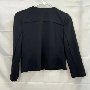 Laundry by Shelli Segal women's black zip pocket‎ stretch business casual jacket thumbnail 6