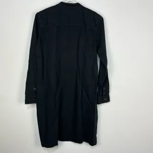 Lucky Brand Popover Dress Black Embroidered Denim Pullover Long Sleeve Y2K XS thumbnail 10