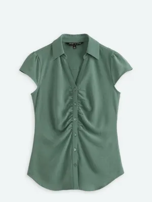 Montgomery Post Lilli Airette Blouse Green Medium NWT STITCH FIX thumbnail 4