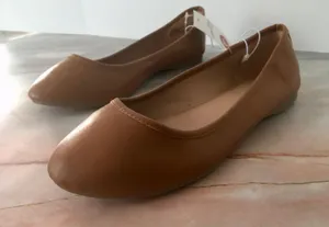 Ballet Flats, Size 6 1/2W Brown thumbnail 2