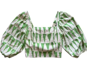 Anthropologie Maison d’ Amelie Linen Blend Crop Top thumbnail 2