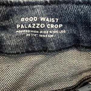 Good American Good Waist Palazzo Crop Jeans Blue Indigo 338 Size 6 28 thumbnail 9