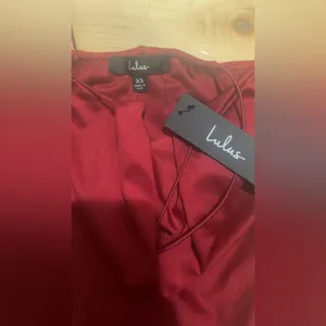 LULU’S TALKING SMOOTH RED COWL NECK BODYSUIT thumbnail 5