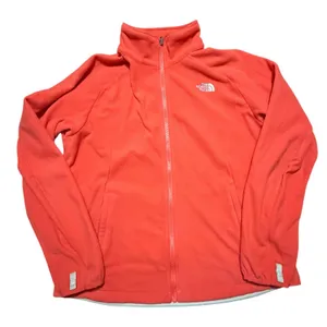 The North Face TKA 100 Fleece Jacket Womens Large Coral Pink Full Zip Mock Neck thumbnail 1