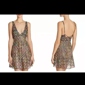 FREE PEOPLE INTIMATELY‎ WOMEN'S BLACK FLORAL LACE Dress Small NWOT thumbnail 4