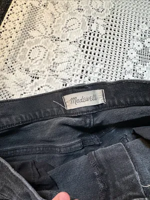 Madewell Women's High-Rise Black Denim Shorts‎ thumbnail 3