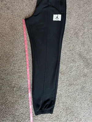 Jordan Flight Fleece Black Jogger Sweatpants Zip Pockets Men’s Small thumbnail 8