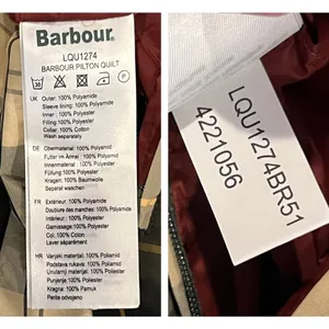 NWT BARBOUR Pilton Quilted Jacket In Chestnut (US/14) thumbnail 10