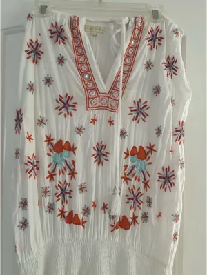 Ruby Yaya Smocked Waist Boho Mixed Print Dress thumbnail 4