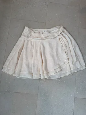 aerie Cream Layered Chiffon Skirt thumbnail 4