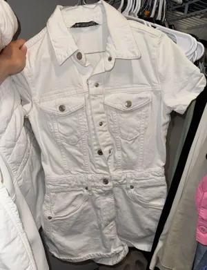 ZARA Romper Denim White thumbnail 2