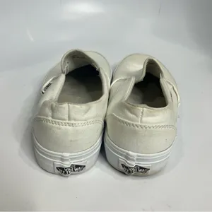Vans off the wall all white slip‎ on sneakers women’s size 7.5 thumbnail 4