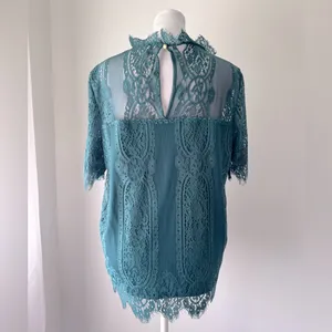 Eyeshadow Teal Short Sleeve Blouse thumbnail 4