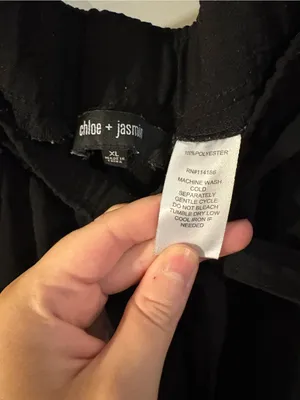 Black Paperbag Waist Pants Size XL thumbnail 2