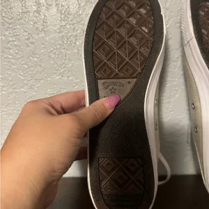Converse Gold and White Women's Sneakers thumbnail 8