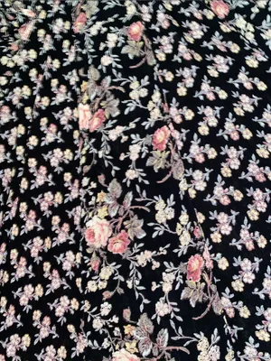 UNBRANDED Broomstick mixed print ditzy floral tea rose round neckline size L thumbnail 4