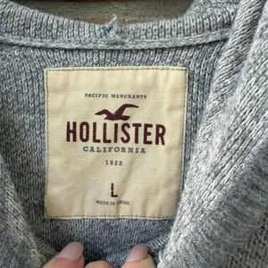 Hollister Womens Size Large Long Hooded Sweater Knit Classic Casual Gray thumbnail 5