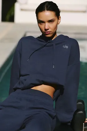 Navy Alo Accolade Yoga Hoodie and joggers thumbnail 1