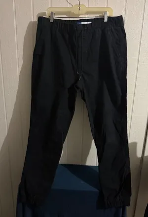 Old Navy Modern Jogger Built-In Flex Black Elastic Waist Pants Large thumbnail 1