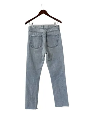 AGOLDE Cherie Straight High Rise Raw Hem Cotton Jeans thumbnail 4