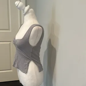 White Fox Gray Square Neck Tank Top thumbnail 2