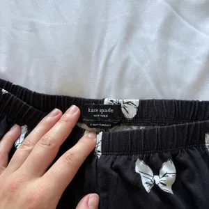 Kate Spade New York Pajama Set Black White Bow Print Button Up Shirt Pants Small thumbnail 9