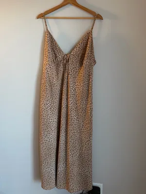Pink Victoria Secret Cheetah FALL IN LOVE MIDI DRESS Size XL thumbnail 2
