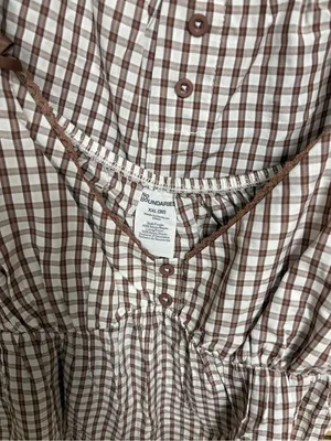 No boundaries brown and white plaid two piece pajama short set size XXL thumbnail 5