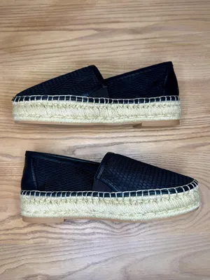 Steve Madden Baywalk Black Mesh Espadrille Platform Flat thumbnail 4
