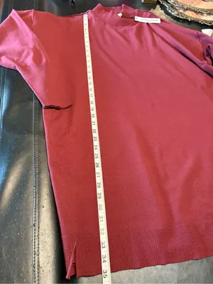 Steve Madden Oversized Mock Neck Sweater Dress in Deep Wine size Large NWT thumbnail 12