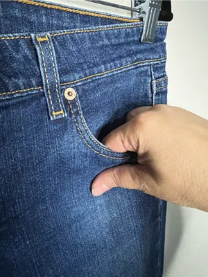 Levi's 524 Vintage Y2K Superlow‎ Stretch Bootcut Short Blue Denim Jeans thumbnail 5