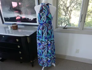 Halter swirl print maxi sun dress thumbnail 6