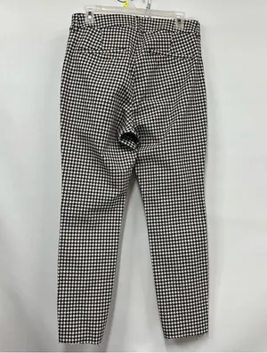 Old Navy 8 high rise pixie checkers pants black white FLAWED thumbnail 2