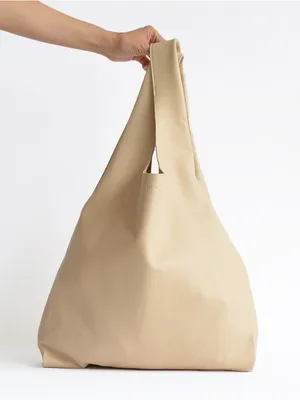 BAGGU Leather Natural Tote thumbnail 1
