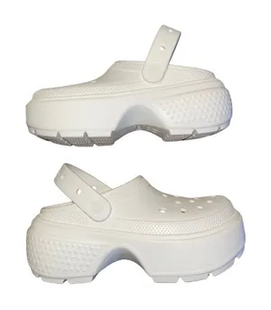 Crocs Stomp Slip on Clogs Chalk White Platform Size 10 Chunky Sole Comfort NWT thumbnail 1