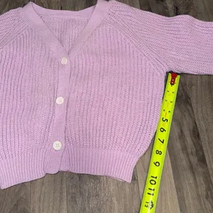 Princess Polly Purple Pink buttoned chunky knit oversized cardigan thumbnail 3