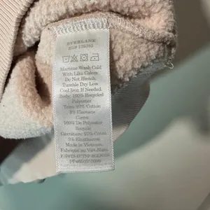 Everlane The Renew Teddy Crewneck Oversized Sweatshirt‎ Blush Pink Organic Small thumbnail 3