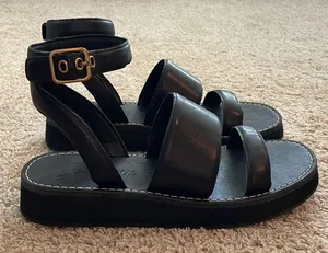 J.Crew Mallorca platform double-strap sandals in leather size 9 thumbnail 1