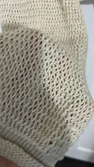 Semi See Through Knit Cover Up Tan thumbnail 4