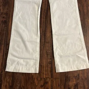 NWT Hollister Off White Beige Betty Cotton Lowrise Pants Size 3 thumbnail 3