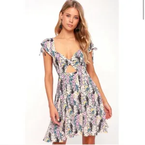 New free people‎ keyhole miss right floral dress small thumbnail 4