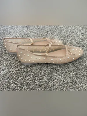 Women’s Dolce Vita Cadel Pearl Mesh Ballet Flats Beige Size 11 thumbnail 5