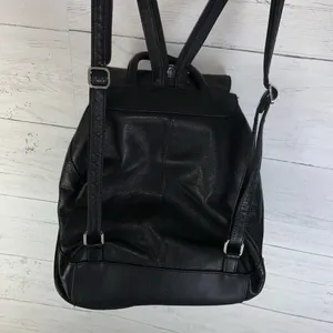 Franklin Covey Black Leather backpack/ Purse medium thumbnail 4